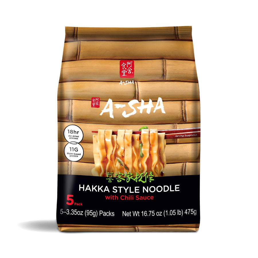 Hakka Wide Noodles - Chili Flavor - Quick Comfort with Big Flavor I1
